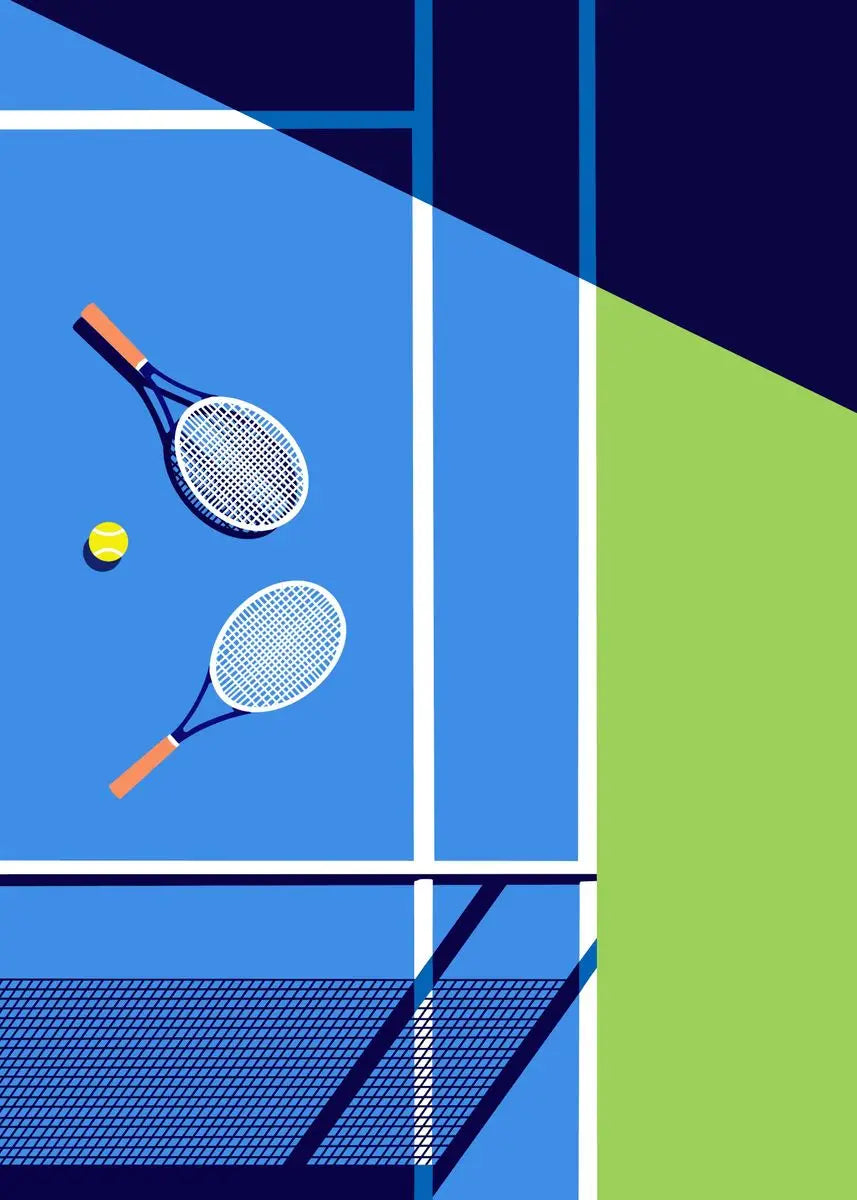 Sports Court Canvas Wall Art | Basketball Football Tennis Poster