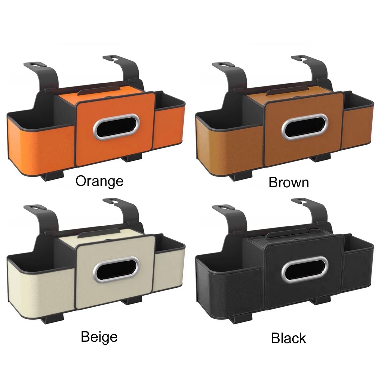 Multifunctional Car Organizer with Cup Holder Tissue Box and Hooks Car Seat Back Storage Box Travel Accessories for Kids Adults Peaceful Pleasures Health and Wellness