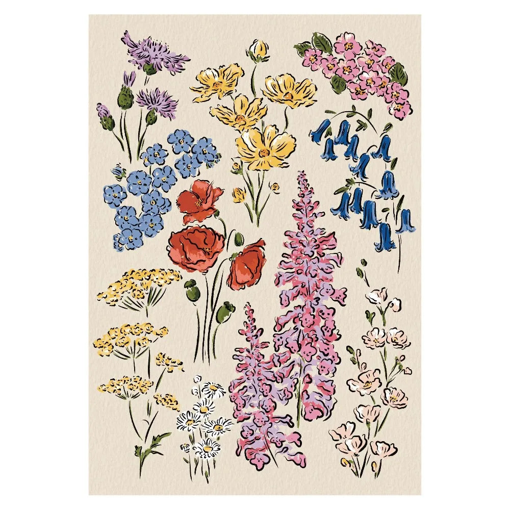 Garden Flower Vase Art Poster Flower Plant Illustration Print Canvas Painting Wall Art Picture Home Living Room Room Decorati Peaceful Pleasures Health and Wellness