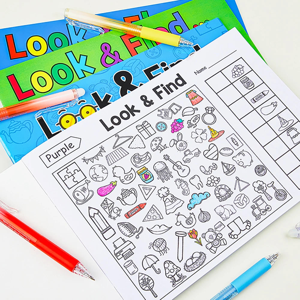 Coloring Book Look Find Student Puzzle Interesting Items Focus
