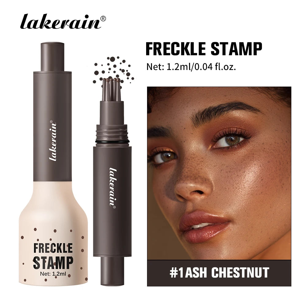 Liquid Air Cushion Freckle Stamp Pen Five-point Head Freckle Natural Simulation Fake Dot Spot Pen Waterproof Lasting Makeup Peaceful Pleasures Health and Wellness 1Ash Chestnut