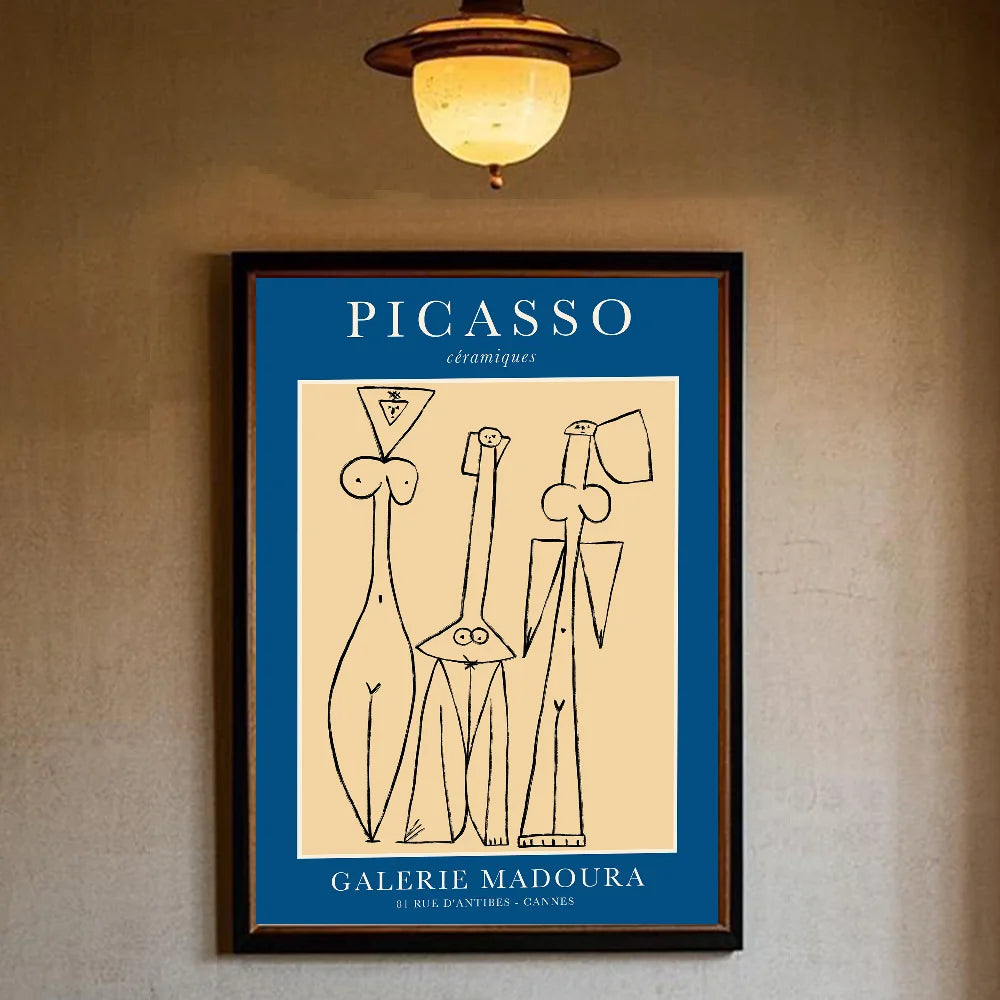 Picasso Abstract Art Wall Poster – Waterproof PVC Home Décor Abstract Wall Poster Peaceful Pleasures Health and Wellness