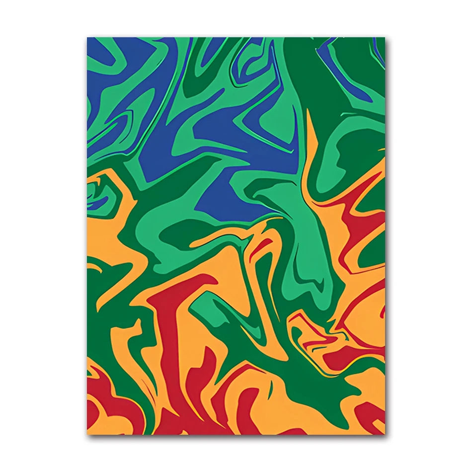 Classic Abstract Art Poster, Colorful Line Image Printing Canvas Art Painting, Used for Home Room Decoration Poster, Frameless Peaceful Pleasures Health and Wellness 82139-05 40x60cm Unframed