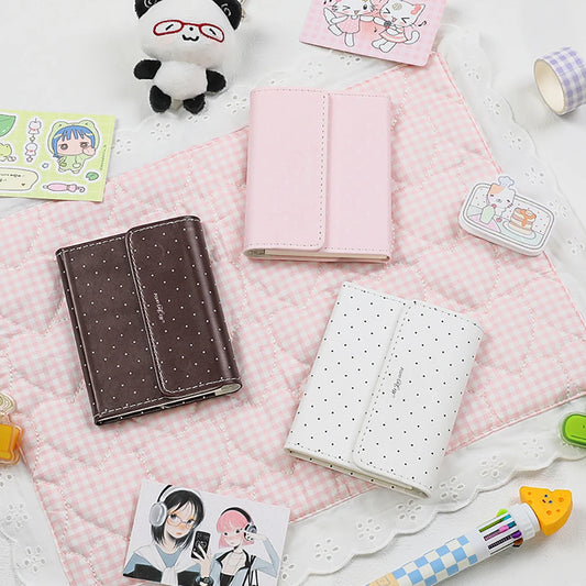 Polka Dot M5 Leather Notebook Instagram Diary DIY Portable Pocket Peaceful Pleasures Health and Wellness