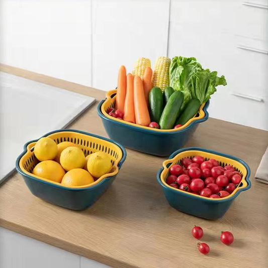 Vegetable Food Washing Strainer Household Vegetable Washing Drain Basket Suitable for Broccoli and Grapes Peaceful Pleasures Health and Wellness
