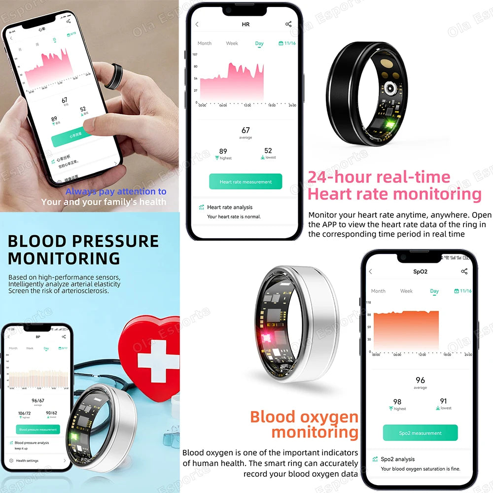 Smart Ring | Heart Rate, SpO2 & Sleep Tracker – 5ATM