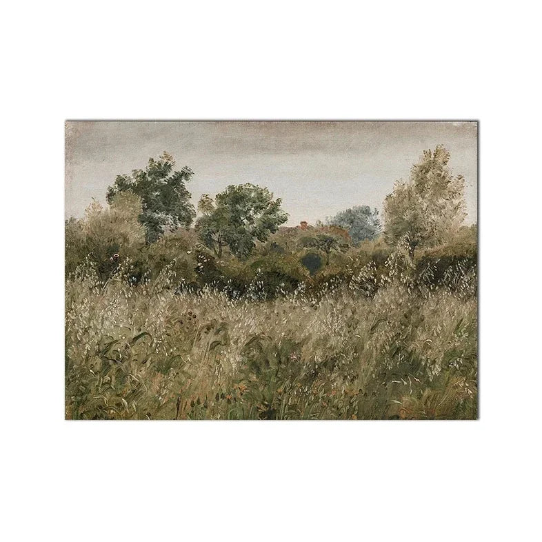 Scandinavian Rose Garden Botanical Canvas Wall Art Print