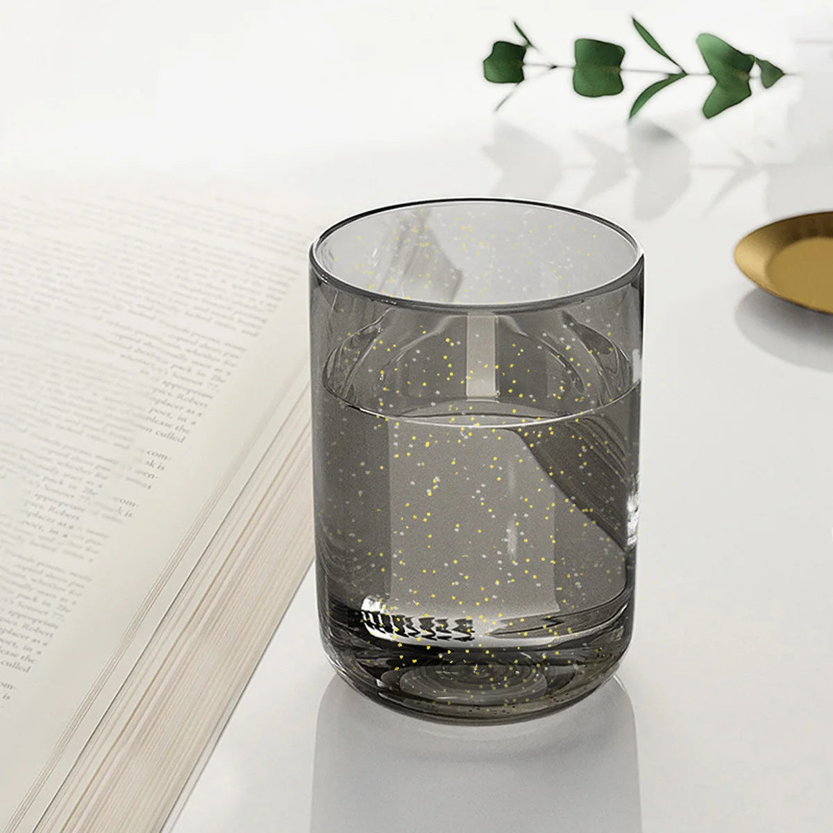 1PCS Mouthwash Mug Portable Round Toothbrush Holder Cup Colorful Clear Toothbrush Storage Cup Bathroom Washing Tools Peaceful Pleasures Health and Wellness Transparent gray