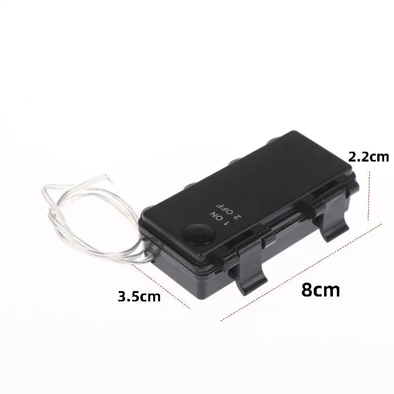 2 Sections AA Battery Holder 3V No.5 Waterproof Dustproof Battery Cartridge With ON-OFF Peaceful Pleasures Health and Wellness A1