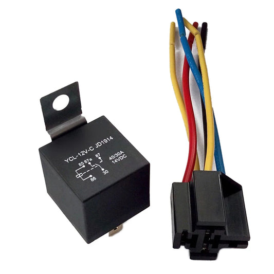 Waterproof 12V 40A 5-Pin Car Relay with Socket | Automotive Automotive Relay Peaceful Pleasures Health and Wellness Default Title