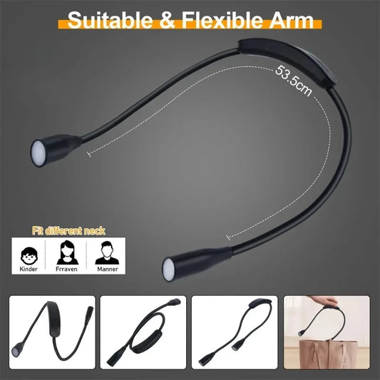 LED Neck Reading Light | 360° Flexible Hands-Free Book Lamp Neck Reading Lamp Peaceful Pleasures Health and Wellness