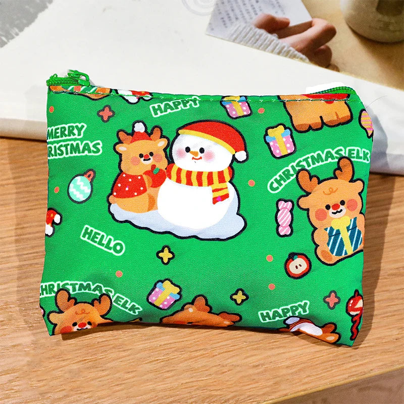 Mini Christmas Coin Purse – Cartoon Storage Bag | Kids Gift