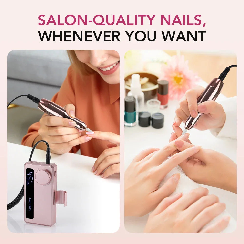 Wireless Electric Nail Drill 45000RPM 4000mAh | Manicure Tool
