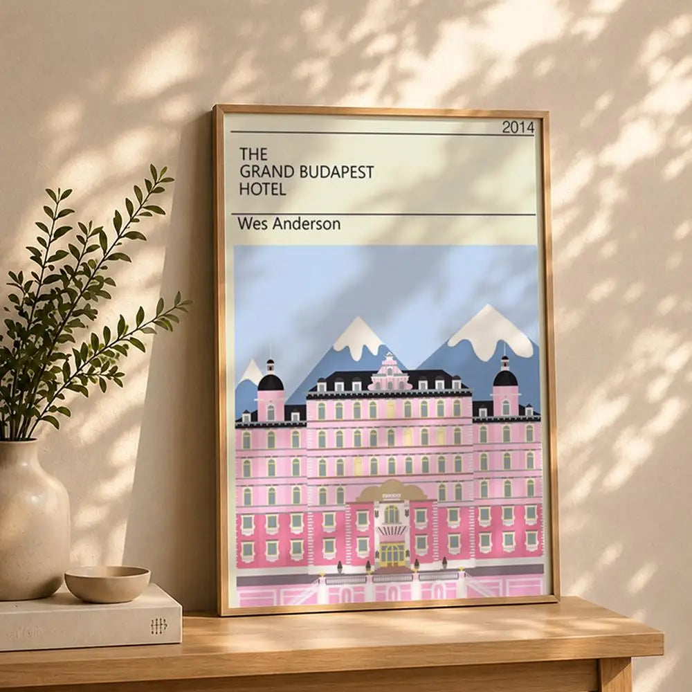 Movie T-The Grand Budapest HotelS Poster HD Self Adhesive Waterproof Wall Art Ideal for Home Office Dorm Bedroom Great Gift Peaceful Pleasures Health and Wellness White6 50X70cmNoframe