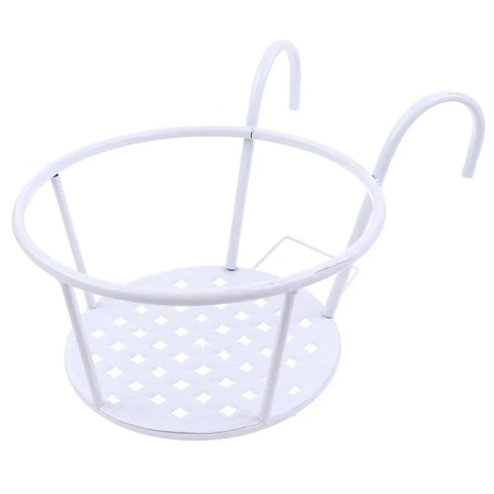 Metal Hanging Flower Pot Stand | Balcony & Patio Plant Rack