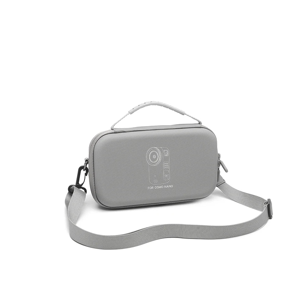 Stylish And Simple Suitable For DJI OSMO NANO Cameras Storage Bag Sports Camera Storage Box Perfect For Storing Accessories Peaceful Pleasures Health and Wellness Gray PU