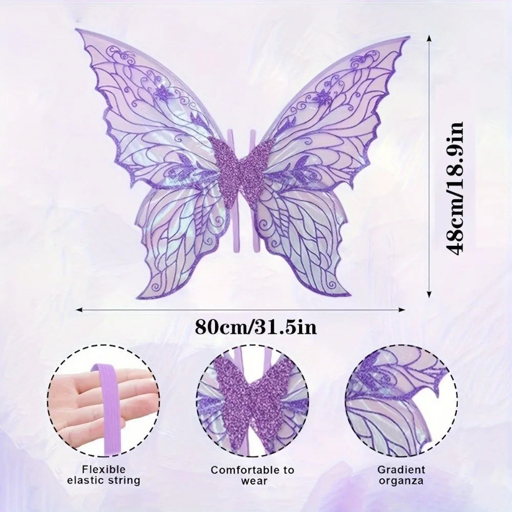 Princess Angel Fairy Wings – Sparkling Organza Butterfly Wings