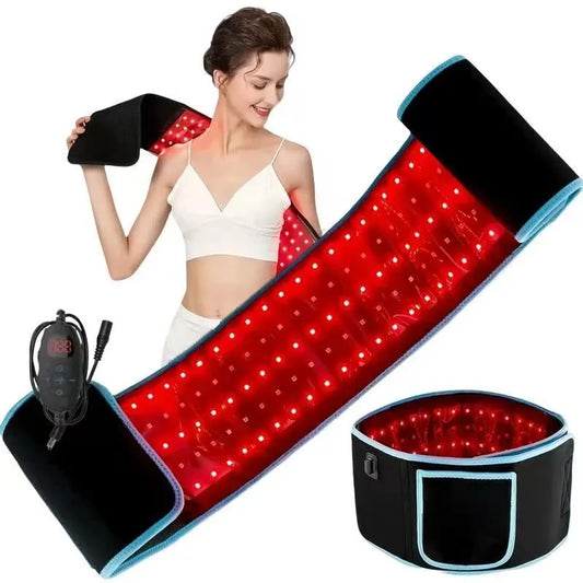 Red Light Belt 660nm 850nm Near Infrared Light Wrap Red Light Device for Body Relaxing Muscle Back Massager Peaceful Pleasures Health and Wellness US Plug
