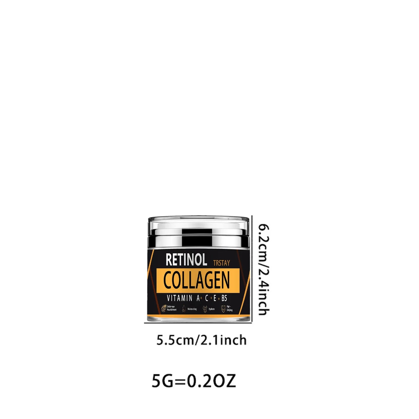 Retinol collagen face cream, mild and non irritating, tightens skin, brightens skin tone, and makes skin soft and delicate Peaceful Pleasures Health and Wellness 5G