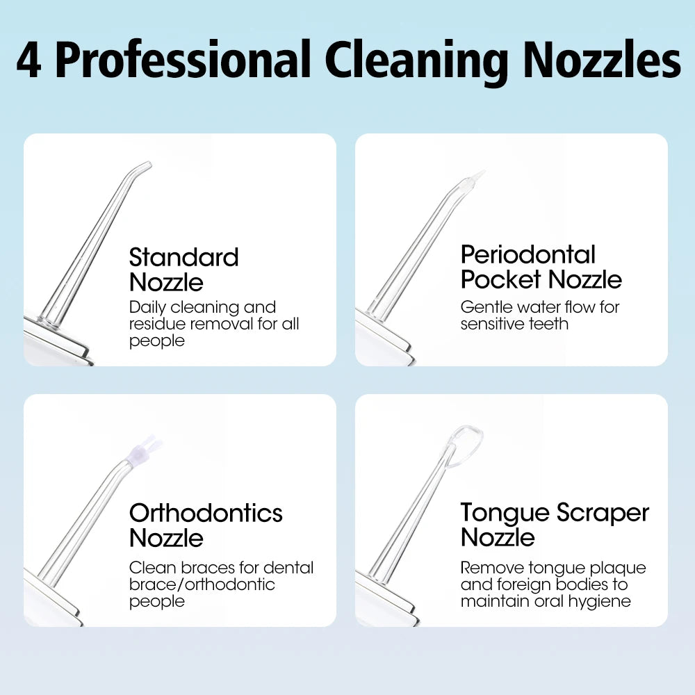 220/180ml Mini Cordless Water Flosser For Travel 3 Modes Rechargeable Oral Irrigator for Braces Sensitive Gums Daily Oral Care Peaceful Pleasures Health and Wellness