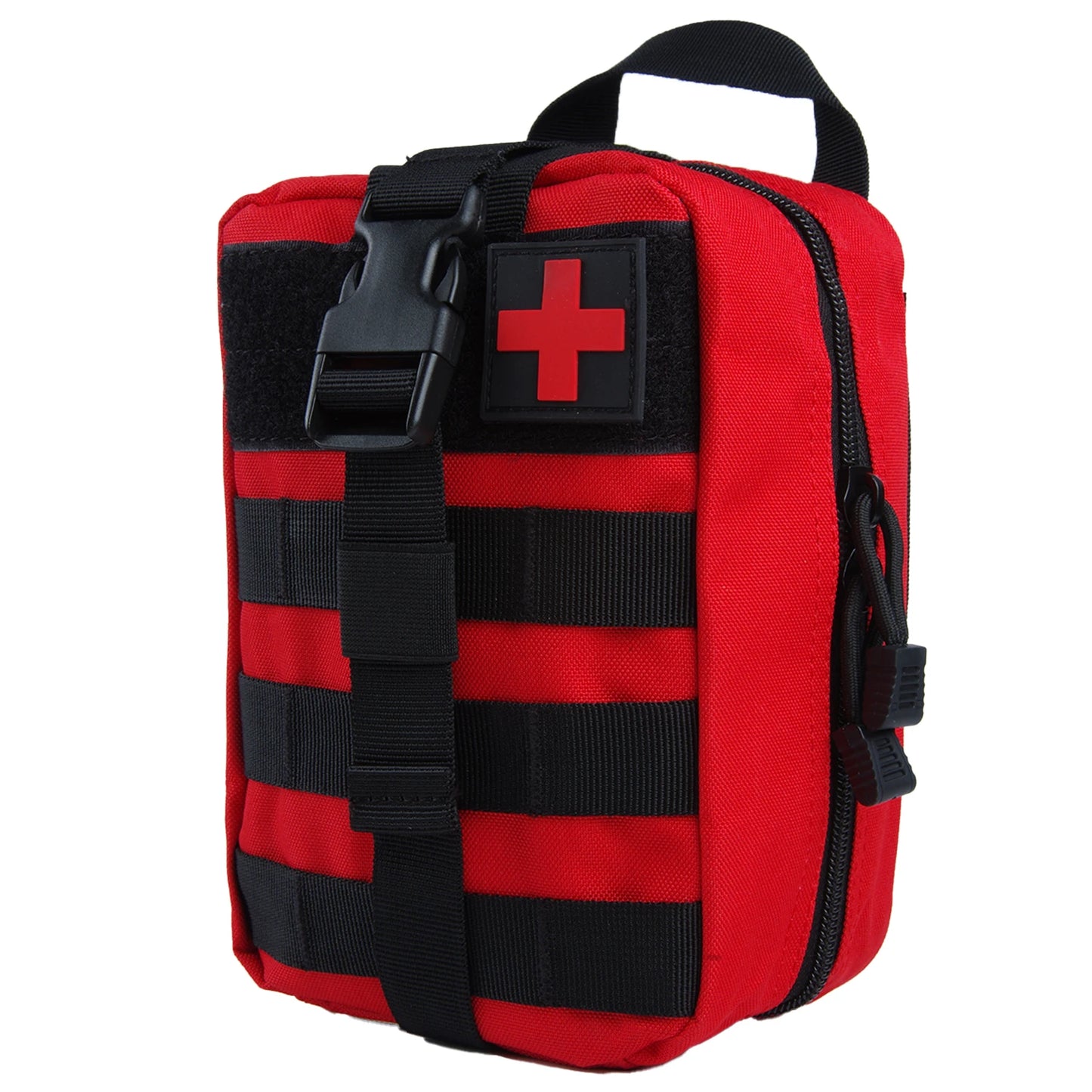First Aid Bag Camping Tactical Medical Pouch EMT Emergency Survival Kit Hunting Outdoor Box Large Size 800D Nylon Bag Package Peaceful Pleasures Health and Wellness Red