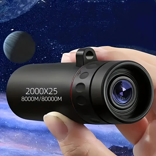 2026 2000X25 HD Monocular Telescope, Compact Portable for Travel, Hiking, Fishing, Camping, Stargazing, Concerts & Bird Watching Peaceful Pleasures Health and Wellness 1pc