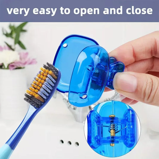 Portable Toothbrush Travel Caps & Storage Box – 5 Pack Toothbrush Travel Cap Peaceful Pleasures Health and Wellness