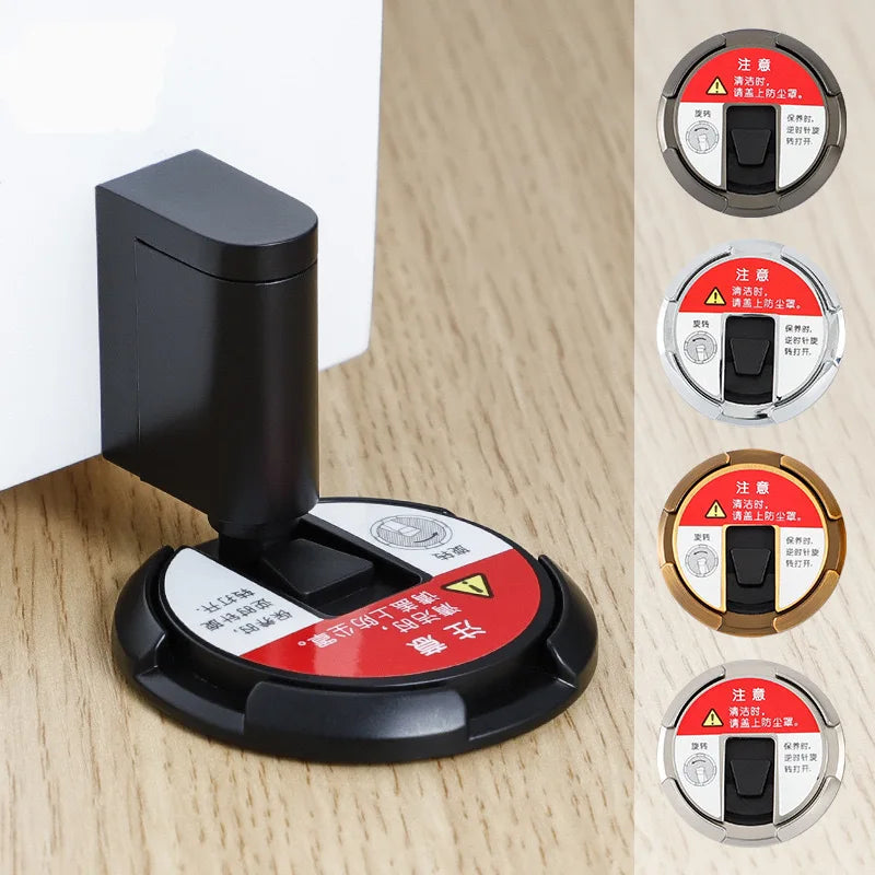Magnetic Door Stopper – No-Drill Silent Floor Stop with Adhesive