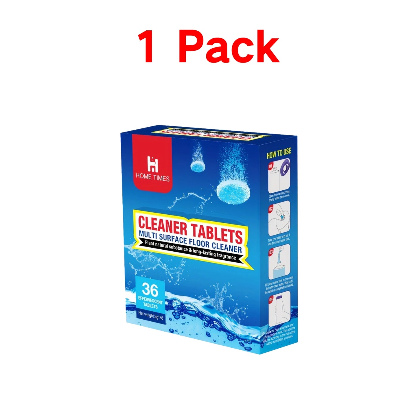 Hard Floor Cleaner Tablets - Pre-Measured Dissolvable Tablets for Hardwood, Tile and Vinyl Floors.Used For Stain Remove Peaceful Pleasures Health and Wellness 1 Pack