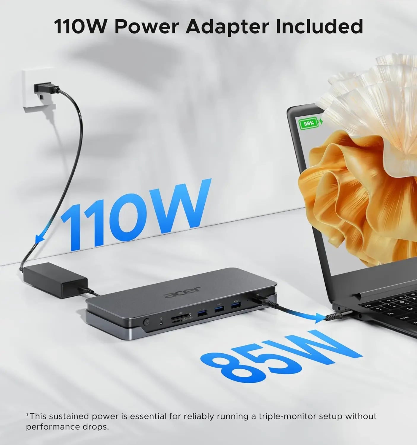 13-in-1 USB-C Docking Station with 110W PD, Triple Monitor Support, Dual 4K HDMI/DP for Windows Laptops Peaceful Pleasures Health and Wellness