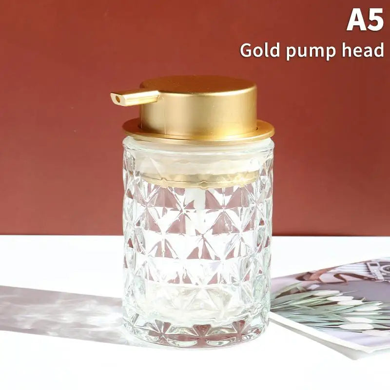 Glass Foaming Soap Dispenser | Stylish Countertop Pump Bottle