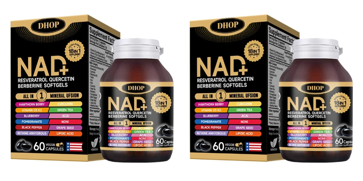 DHOP 18-in-1 NAD+ Complex Softgels | Resveratrol Quercetin 60ct