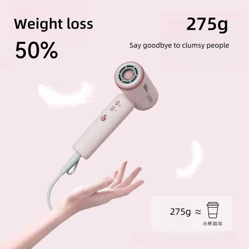 2025 New Mini Hair Dryer 1400w High-Power Fast Drying Negative Ion Cold And Hot Air Travel Easy To Carry 220v Hair Dryer Peaceful Pleasures Health and Wellness