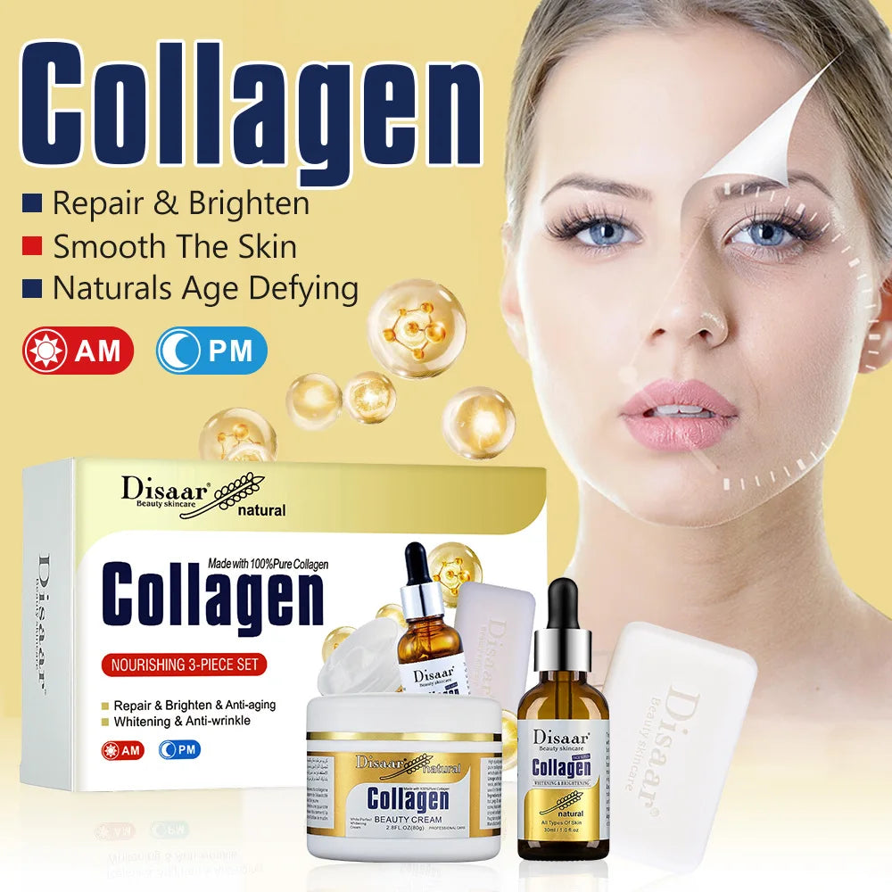 Disaar Collagen Brightening 3-Piece Facial Skin Care Set