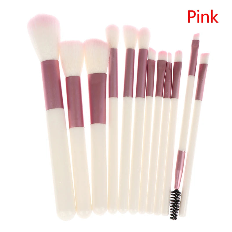 Synthetic Fiber Bristle Makeup Brushes Set, Portable, Foundation Powder, Blush, Concealer, 14Pcs Peaceful Pleasures Health and Wellness Pink
