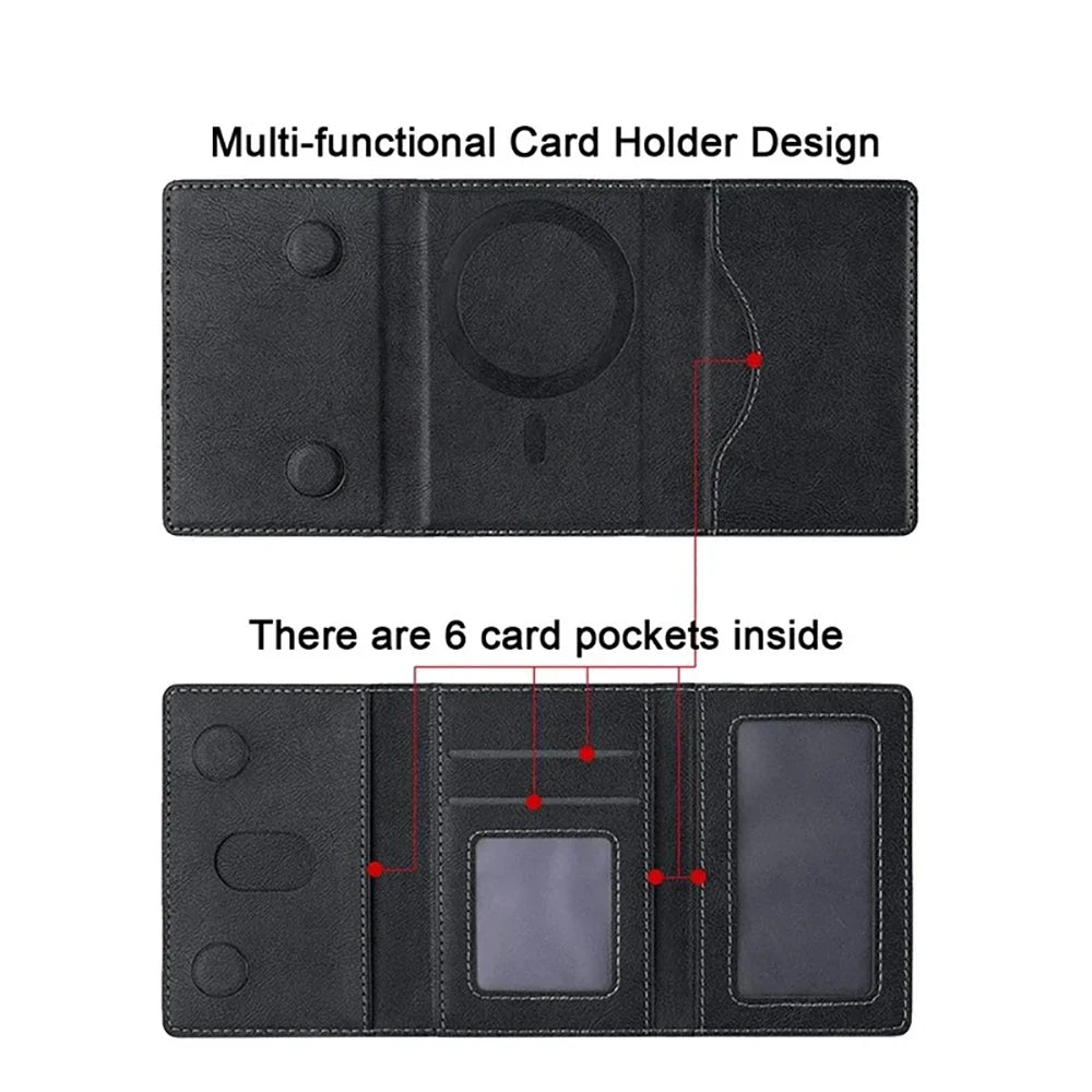PU Leather Credit Card Holder | Magnetic Business Card Wallet