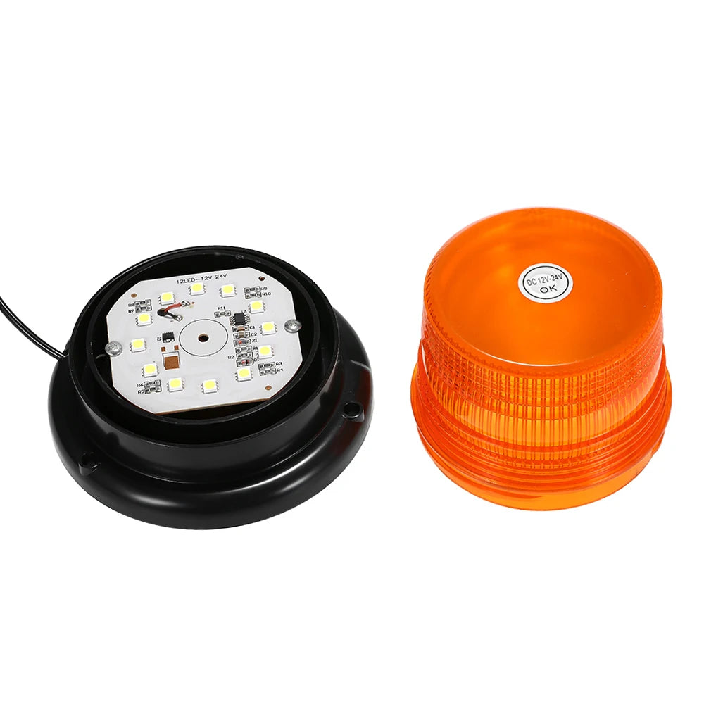 LED Strobe Light Emergency Warning Flash Beacon Light with Magnetic Base for Truck Vehicle School Bus Emergency Warning lights Peaceful Pleasures Health and Wellness 12V-24V