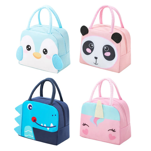 3D Three-Dimensional Bento Bag Cute Cartoon Bento Bag Lunch Bag Handbag Storage Insulation Bag Canvas Lunch Box Bag Ice Pack Peaceful Pleasures Health and Wellness