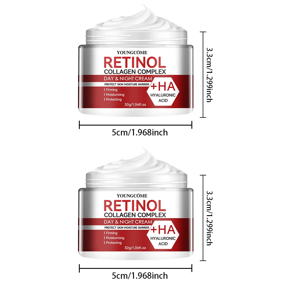 Retinol Collagen Facial Care Moisturizing Cream Deep Hydration Suitable for dry Aging Face Cream Moisturizing Skin Repair Peaceful Pleasures Health and Wellness 30G-30G