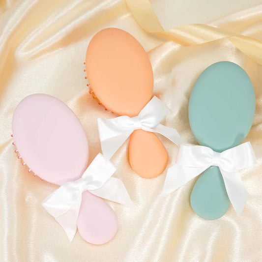 Cute Bowknot Air Cushion Hair Brush – 3 Pastel Colors Air Cushion Hair Brush Oasis Select