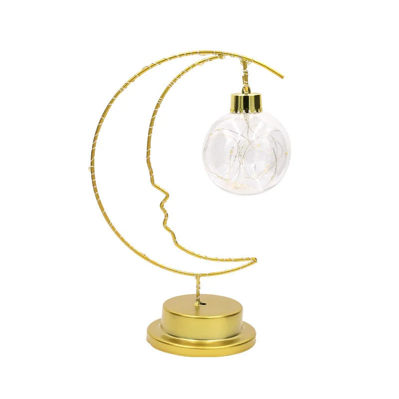 2026 Home Decoration Star Designed LED Light Moon Shape Indoor Ornament Small LED Night Lamp Heart Iron Material for gift Peaceful Pleasures Health and Wellness