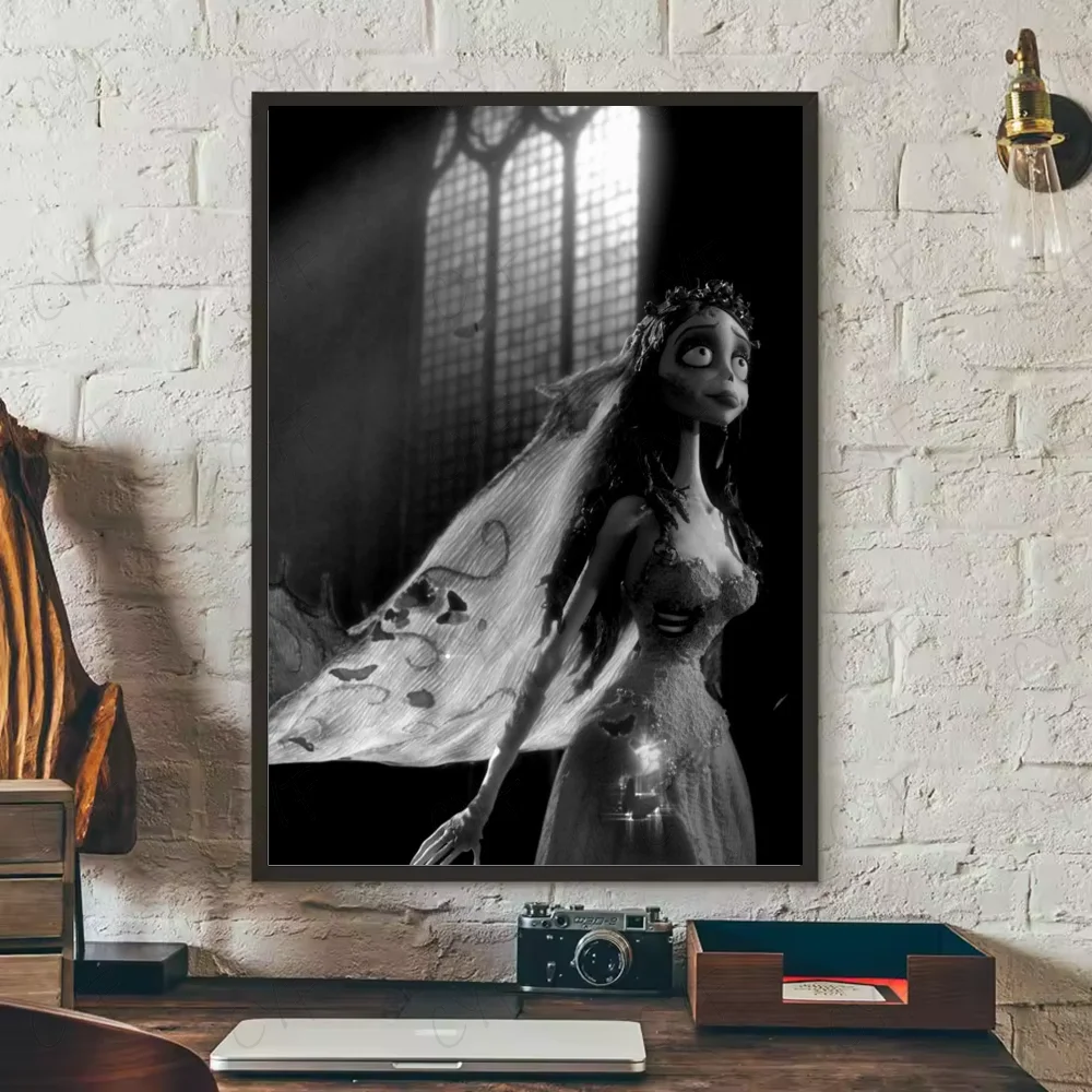 Corpse Bride Cartoon Poster – HD Waterproof PVC Wall Art Decor Wall Art Poster Peaceful Pleasures Health and Wellness z5 40X50cmNoframe