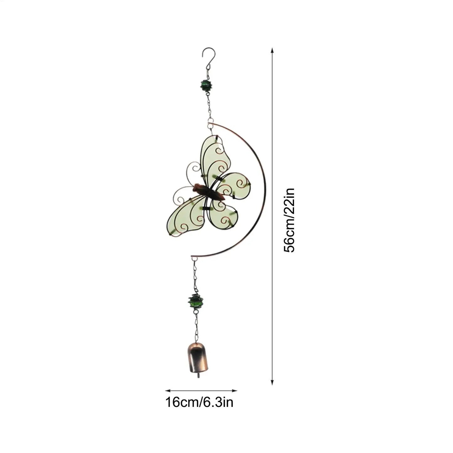 Solar Butterfly Wind Chime | Glow-in-the-Dark Garden Décor Solar Wind Chime Peaceful Pleasures Health and Wellness