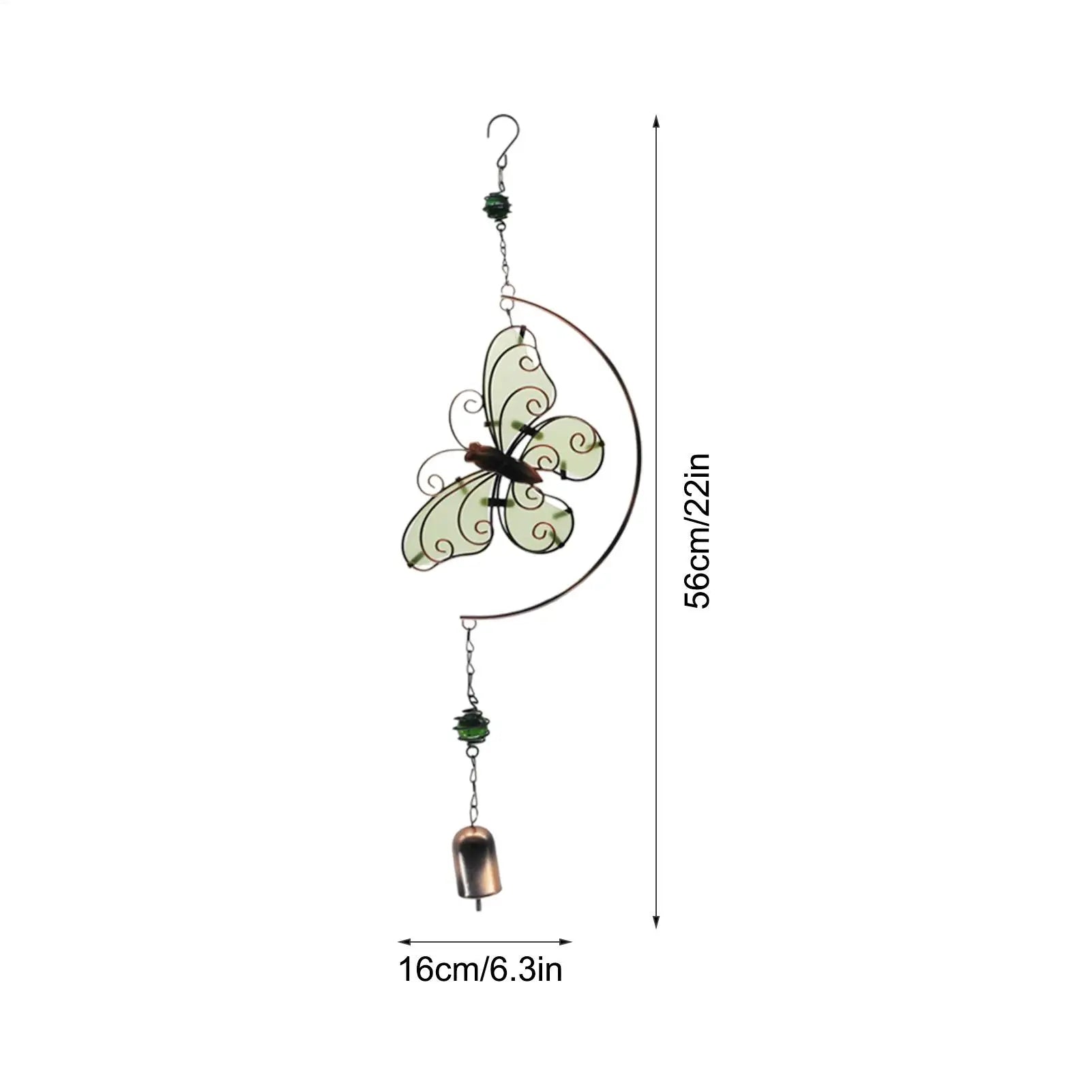 Solar Butterfly Wind Chime | Glow-in-the-Dark Garden Décor Solar Wind Chime Peaceful Pleasures Health and Wellness