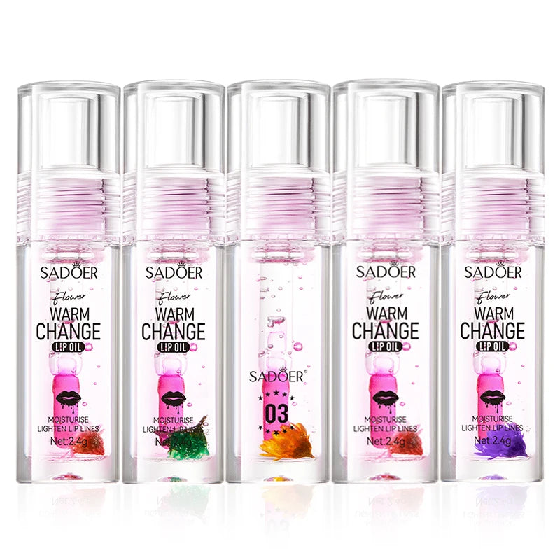 SADOER Color Changing Lip Oil – Hydrating Plumping Lip Balm