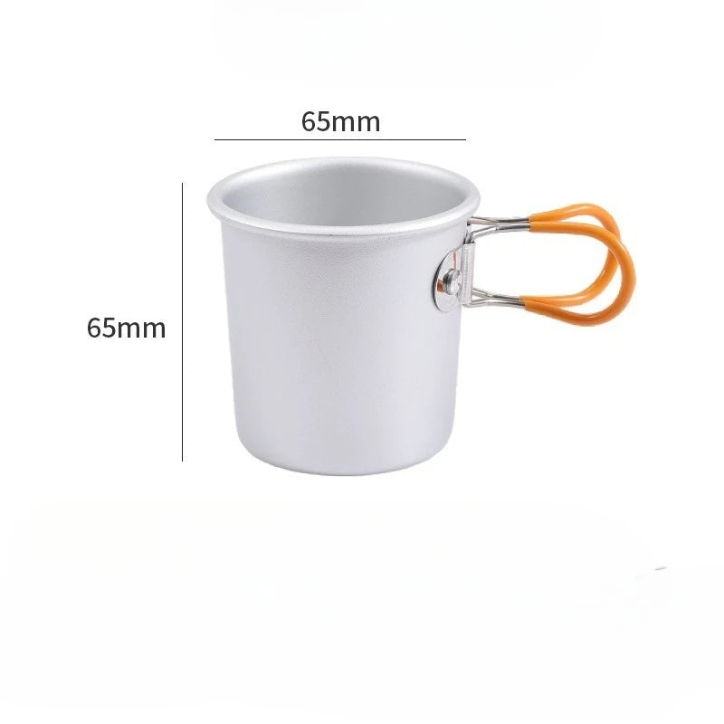 150ml Aluminum Alloy Folding Camping Cup Lightweight Portable Outdoor Mug for Beer Coffee Suitable for Camping Hiking Traveling Peaceful Pleasures Health and Wellness