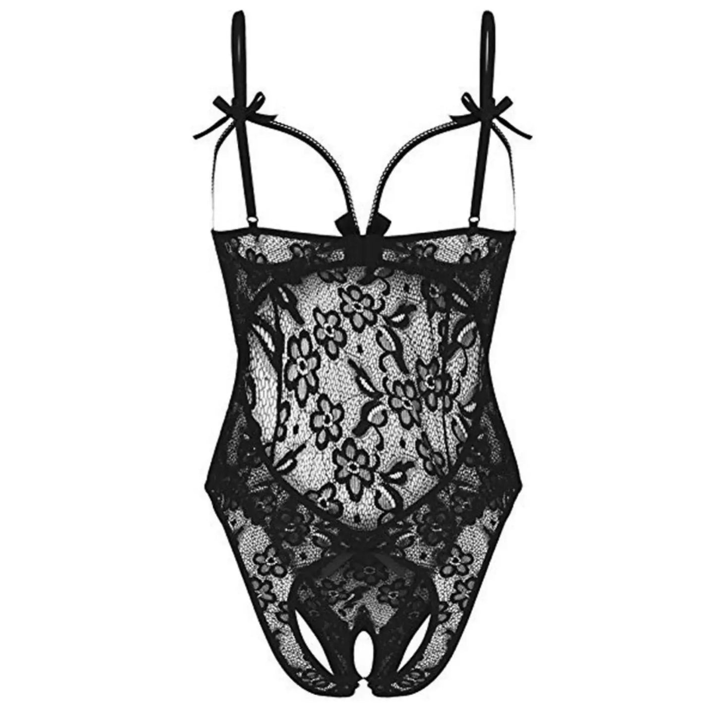 Women's Sheer Lace Babydoll Lingerie Set – S to XXL