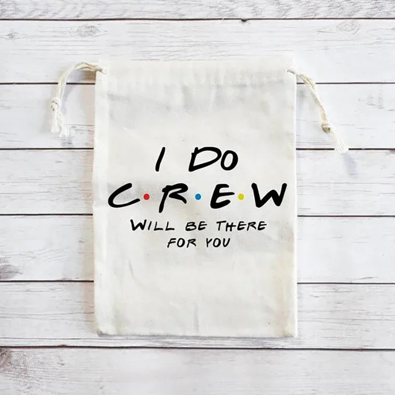 5-Pack "I Do Crew" Hangover Kit Bags | Bachelorette Party Gift Bachelorette Party Bags Peaceful Pleasures Health and Wellness bags 5 pieces 13x18cm