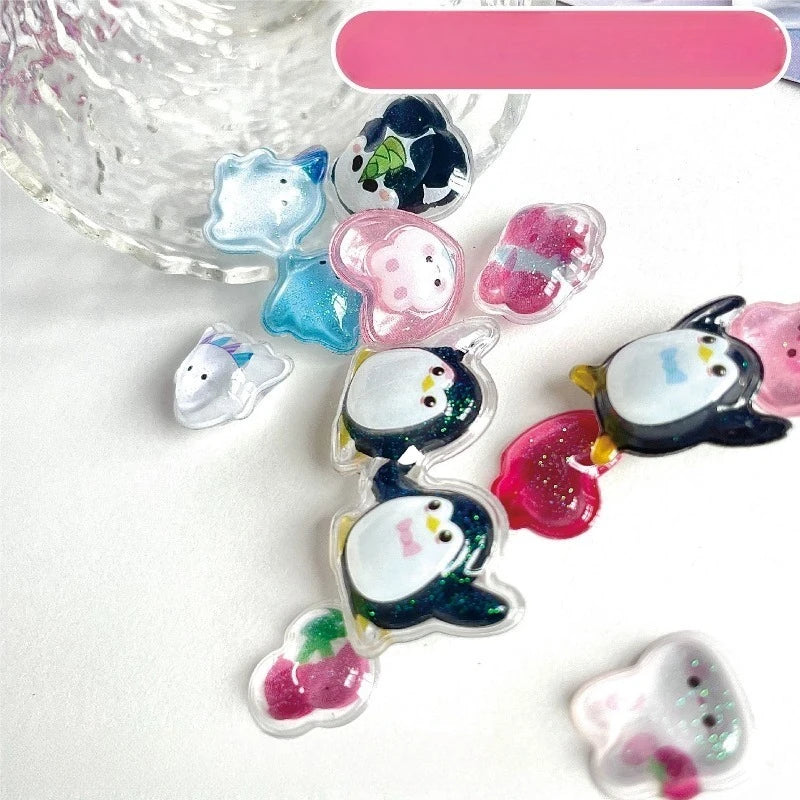 3D Glitter Crystal Cartoon Stickers – Diamond Relief Decorative