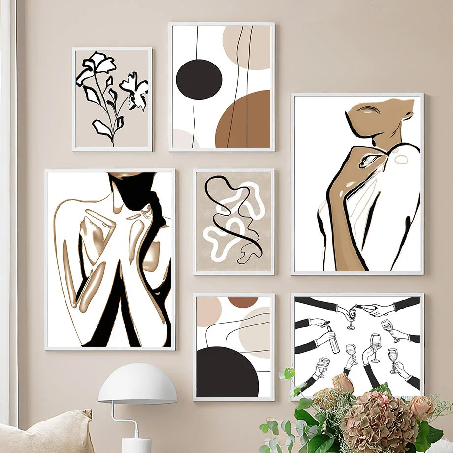 Abstract Women Body Canvas Wall Art Print | Modern Home Décor Canvas Wall Art Print Peaceful Pleasures Health and Wellness